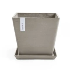 Ecopots Maceta Rotterdam Cuadrada 50 Taupe - 50 X 50 X H. 44 Cm - 75 L -Jardín Series Tienda 008547ef3745d01b