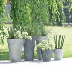 Prosperplast Maceta CUBE BETON EFFECT 29L 400x400x354 Terracota -Jardín Series Tienda 0870b0df57ca205f