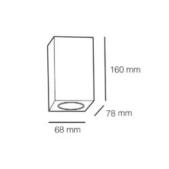 Aplique De Pared Exterior 2 Luces Classic Rectangular Blanco 2xGU10 IP44 Wonderlamp -Jardín Series Tienda 0e881cf69945a2bc