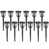 Aigostar Luces Solares Jardín 12 Pack, IP44, 6500K, L95*W95*H338mm