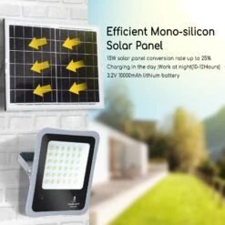 Aigostar Foco Proyector LED Solar Con Mando A Distancia, 100W, 6500K IP65 -Jardín Series Tienda 1fe08aa03967249d