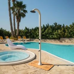 Ducha Exterior Blanca Agua Caliente Y Fria Sined DOCCIA LUNA BIANCA -Jardín Series Tienda 28800e473e9fa20e