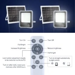Aigostar Foco Proyector LED Solar Con Mando A Distancia, 100W, 6500K IP65 -Jardín Series Tienda 2b98692205cc5cd8