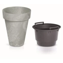 Prosperplast Maceta CUBE SLIM BETON EFFECT 25LCon Depósito 355x355x440 Hormigón -Jardín Series Tienda 2ce169bc68a13164