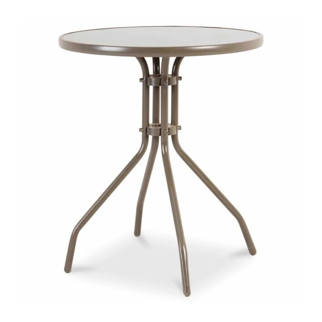 Mesa De Jardín Gris Bari Ø 60 Cm 3 Mesa De Jardín Gris Bari Ø 60 Cm