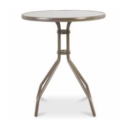 Mesa De Jardín Gris Bari Ø 60 Cm 8 Mesa De Jardín Gris Bari Ø 60 Cm -Jardín Series Tienda 3663602734406 22c bi