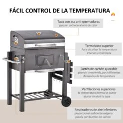 Barbacoa De Carbón Outsunny 846-013 -Jardín Series Tienda 41bb3ca4b008a82b