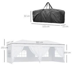 Carpa Plegable Outsunny 01-0240 -Jardín Series Tienda 493c653249398916