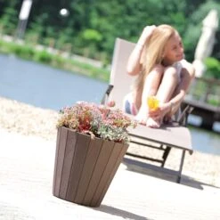 Prosperplast Maceta WOO54L 488x488x457 Mocca -Jardín Series Tienda 4a98c11bcc6b5a85