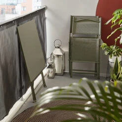 Mesa De Jardín Plegable Azul Saba 70x70x70 Cm GoodHome -Jardín Series Tienda 5059340124667 26c BI