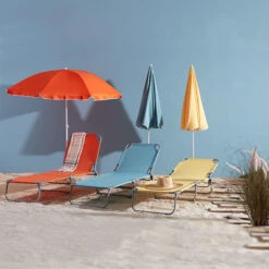 Tumbona Plegable Curacao Azul -Jardín Series Tienda 5059340125381 28c BI