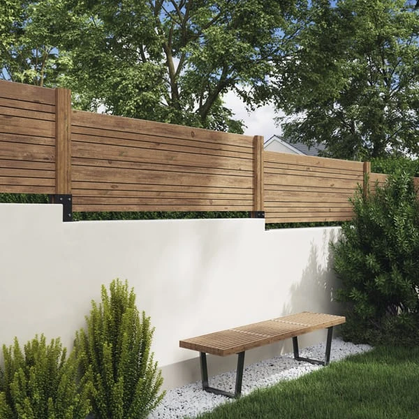 Panel Ocultación Madera Skimia V1 Marrón 180x60 Cm 4 Panel Ocultación Madera Skimia V1 Marrón 180x60 Cm - Imagen 2