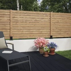 Panel Ocultación Madera Skimia V2 Marrón 180x60 Cm -Jardín Series Tienda 5059340668918 27c BI