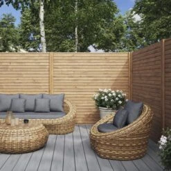 Lama Cerramiento Skimia Marrón 180x13,3x2,7 Cm Blooma -Jardín Series Tienda 5059340669021 23c BI