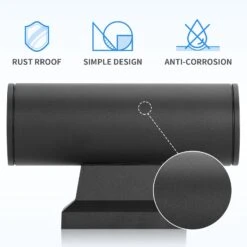 Aplique Pared Exterior, IP65, Negro, Aigostar -Jardín Series Tienda 5ddc0e12f12a9373