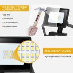 30W Foco LED Con Sensor Movimiento, 2700LM, IP65, 4000K, Aigostar -Jardín Series Tienda 624f71cb4995aaa8