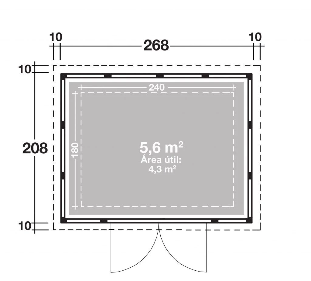 CASETA METALICA JARDIN NOVO HABITAT NH5 BLANCA 5 CASETA METALICA JARDIN NOVO HABITAT NH5 BLANCA - Imagen 3