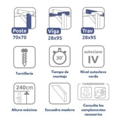 Pérgola Maciza - MATARÓ 420x300cm -Jardín Series Tienda 636bc1b2e09dd3.72124382