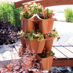 Prosperplast Maceta CROWN 16L., 480x480x264, Color Terracota -Jardín Series Tienda 63852d027ea681.54512800