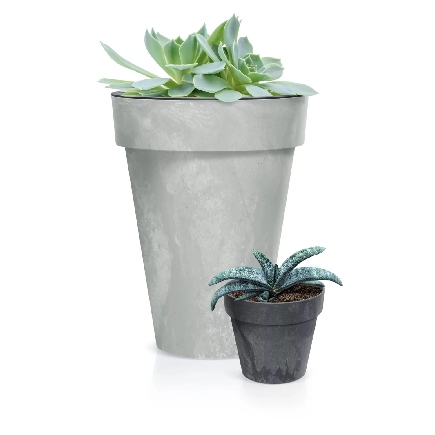 Prosperplast Maceta CUBE BETON EFFECT 12L., 300x300x266, Color Antracita 6 Prosperplast Maceta CUBE BETON EFFECT 12L., 300x300x266, Color Antracita - Imagen 4