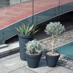 Prosperplast Maceta CLASSIC 23L., 400x400x340, Color Antracita -Jardín Series Tienda 638534f4ee6e57.74394873