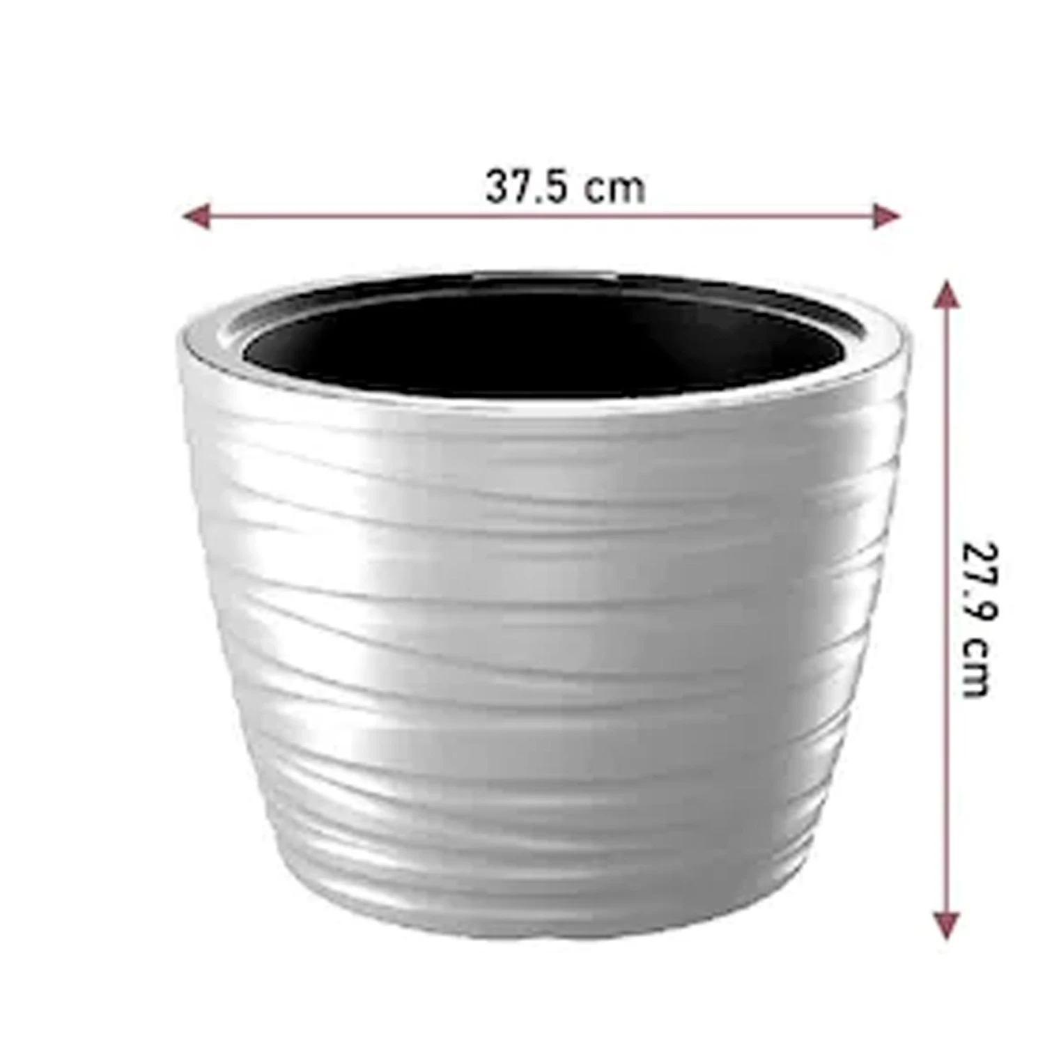Prosperplast Maceta Baja Con Deposito 22L Maze De Plastico Color Blanco 37,5x37,5x27,9 Cm 4 Prosperplast Maceta Baja Con Deposito 22L Maze De Plastico Color Blanco 37,5x37,5x27,9 Cm - Imagen 3