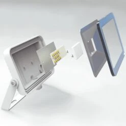 Pack 2X Focos Proyector LED 30W Con Detector De Movimiento PIR Negro IP44 -Jardín Series Tienda 638543b7dfee38.23636272