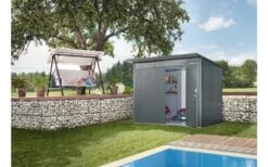 CASETA METALICA BIOHORT JARDIN AVANTGARDE A1 DOBLE PUERTA COLOR PLATA -Jardín Series Tienda 638966c4eeb558.66002367