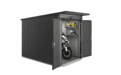 CASETA METALICA BIOHORT JARDIN AVANTGARDE A1 DOBLE PUERTA COLOR PLATA -Jardín Series Tienda 638966c503d352.14523687