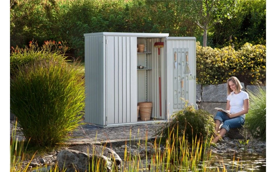 CASETA ARMARIO METALICO BIOHORT 230 COLOR GRIS CUARZO 5 CASETA ARMARIO METALICO BIOHORT 230 COLOR GRIS CUARZO - Imagen 3