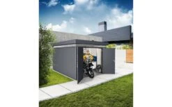 CASETA METALICA BIOHORT JARDIN CASANOVA 4X4 COLOR GRIS OSCURO