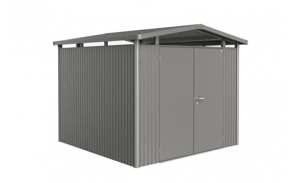 CASETA METALICA BIOHORT JARDIN PANORAMA P2 DOBLE PUERTA COLOR GRIS CUARZO 3 CASETA METALICA BIOHORT JARDIN PANORAMA P2 DOBLE PUERTA COLOR GRIS CUARZO