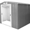 CASETA COBERTIZO METAL JARDIN ECO 8X8 GRIS DURAMAX