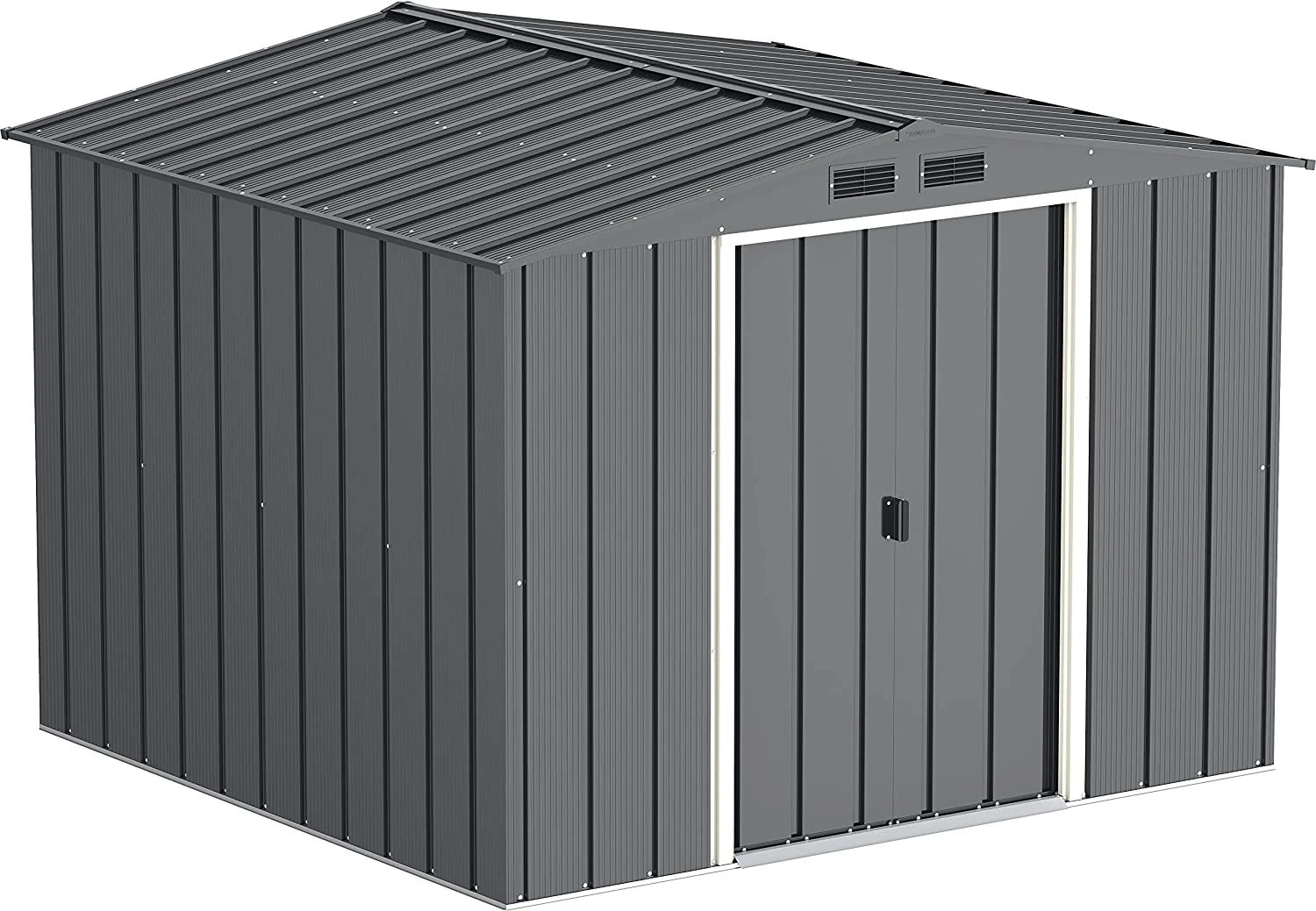 CASETA COBERTIZO METAL JARDIN ECO 8X8 GRIS DURAMAX 4 CASETA COBERTIZO METAL JARDIN ECO 8X8 GRIS DURAMAX - Imagen 2