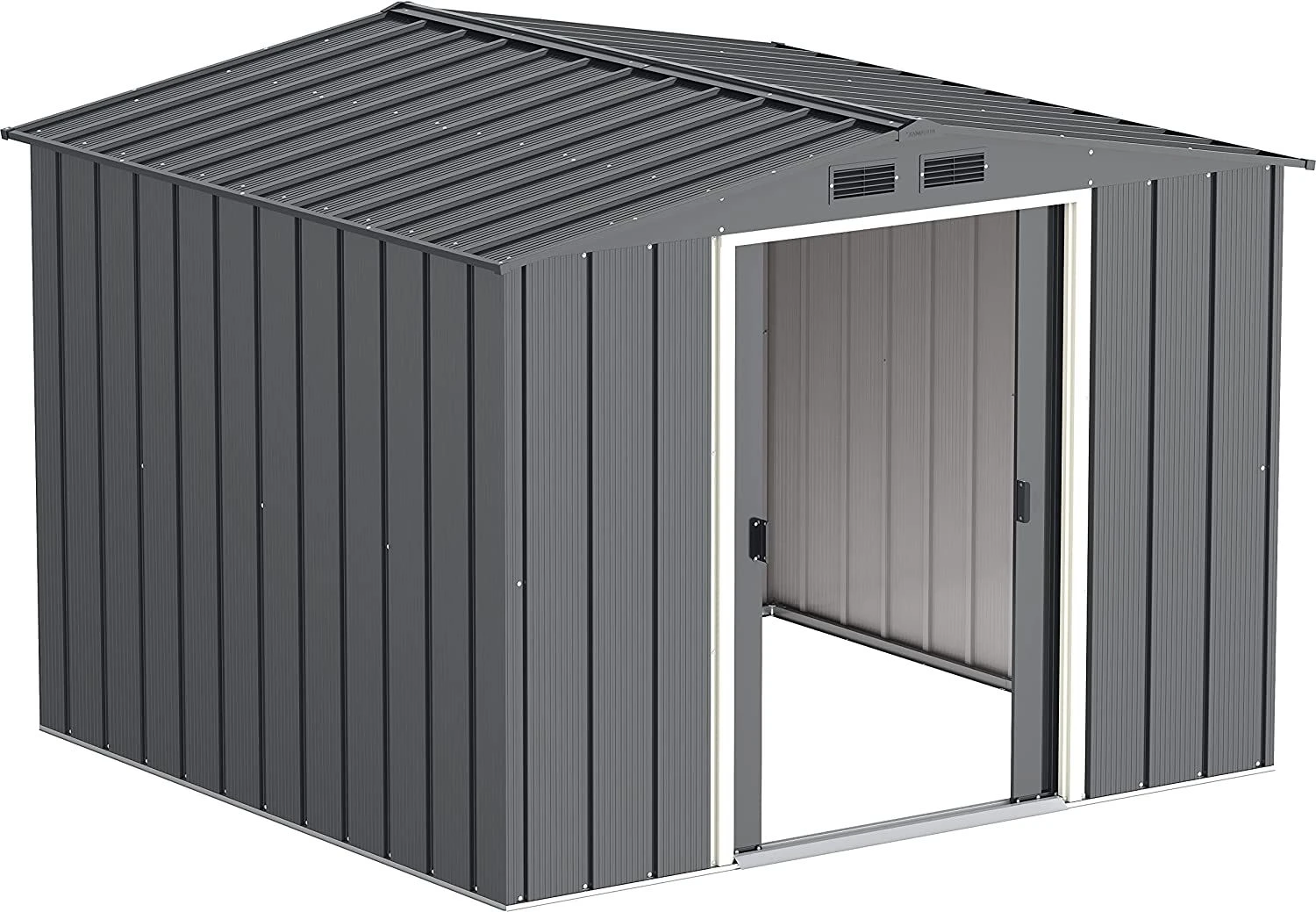 CASETA COBERTIZO METAL JARDIN ECO 8X8 GRIS DURAMAX 5 CASETA COBERTIZO METAL JARDIN ECO 8X8 GRIS DURAMAX - Imagen 3