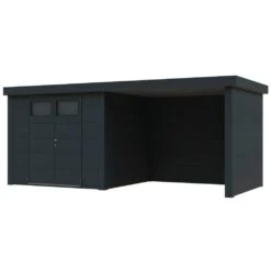 CASETA METALICA JARDIN NOVO HABITAT NH7 CON TERRAZA ANTRACITA