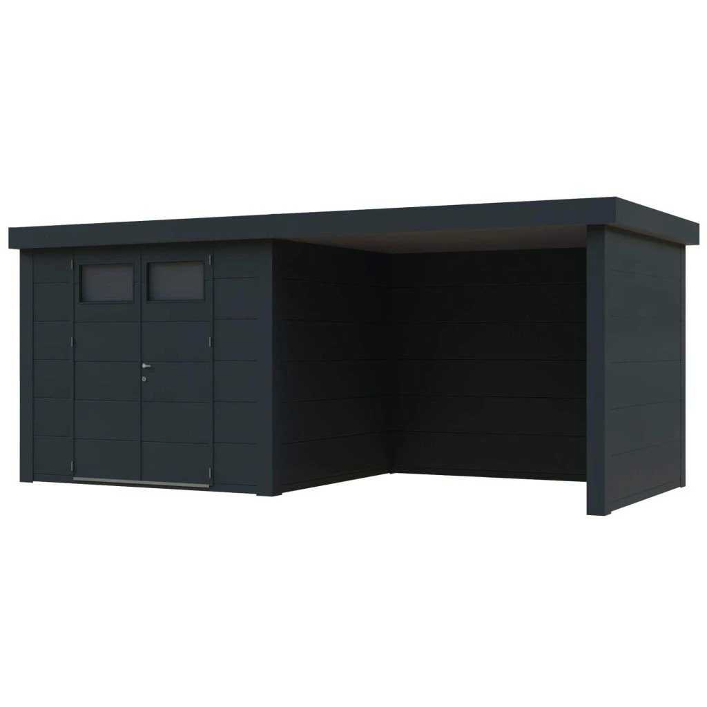 CASETA METALICA JARDIN NOVO HABITAT NH7 CON TERRAZA ANTRACITA 3 CASETA METALICA JARDIN NOVO HABITAT NH7 CON TERRAZA ANTRACITA