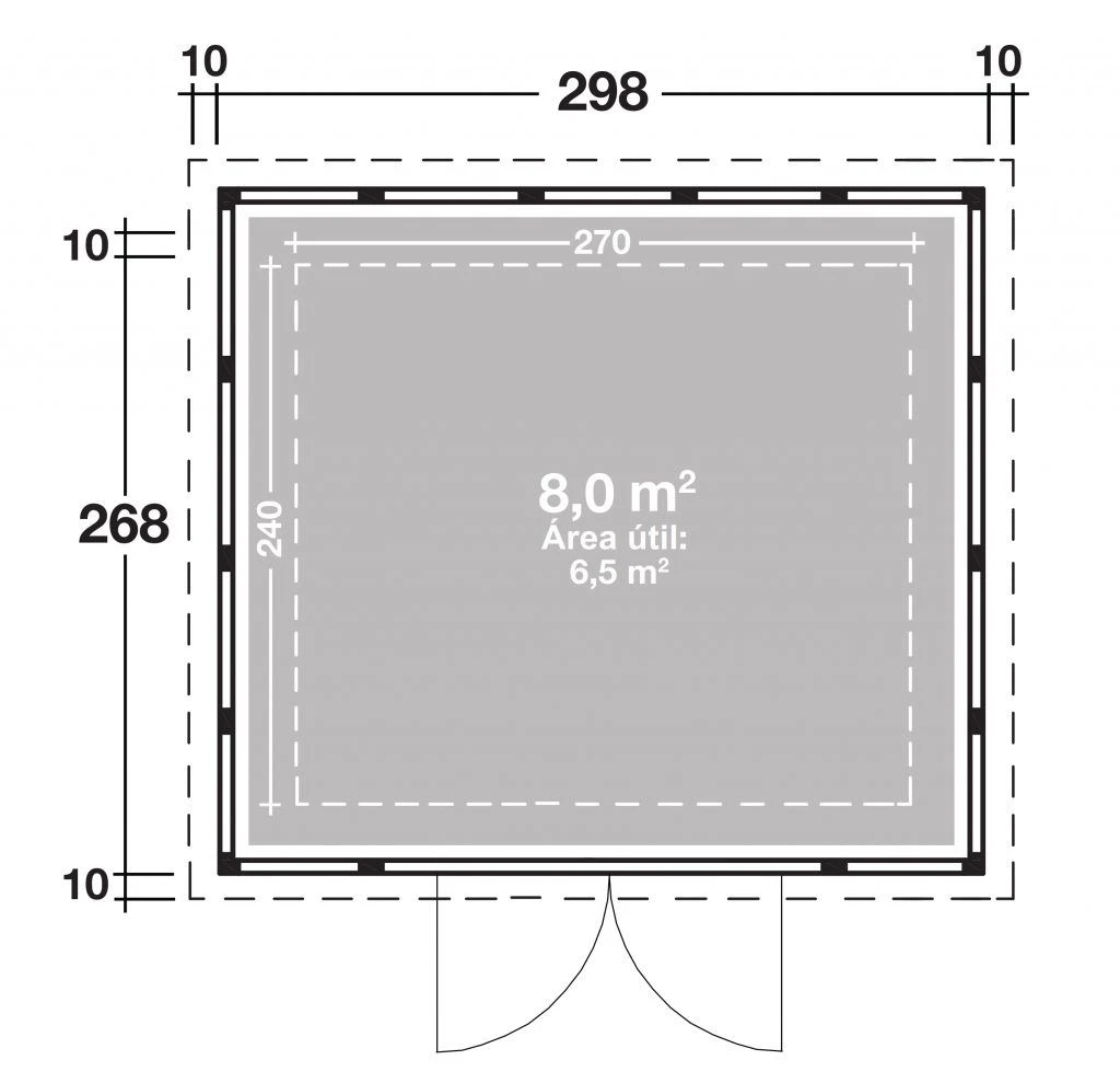 CASETA METALICA JARDIN NOVO HABITAT NH8 BLANCA 5 CASETA METALICA JARDIN NOVO HABITAT NH8 BLANCA - Imagen 3