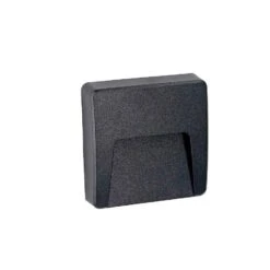 Aplique IP65 Modelo Grove Opaque Square LED Negro FORLIGHT -Jardín Series Tienda 63b43fbf325379.26452822