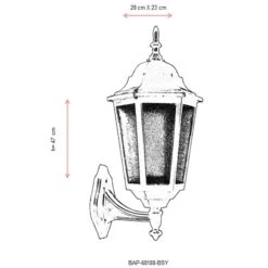 Aplique De Pared Para Exterior, Estructura De ABS Color Negro -Jardín Series Tienda 63bd8381dc6340.58898916