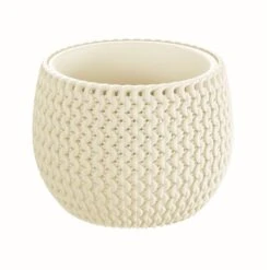 WellHome Pack 3 Macetas Redondas Splofy Bowl 18x18x13 Cm Crema -Jardín Series Tienda 65e707288e2d7e34