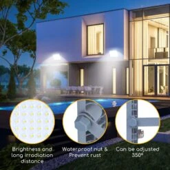 Aigostar Focos Led Exterior 2 Piezas, 50W 6500K Floodlight, 4500LM IP65 -Jardín Series Tienda 6dc3b721893b82a0