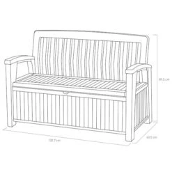 Banco Y Baúl Marrón 227 L -Jardín Series Tienda 7290106934207 30c bi