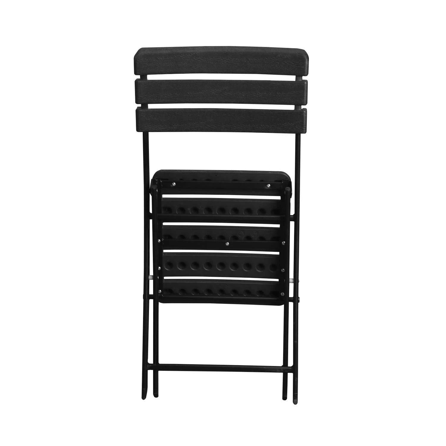 Pack 2 Sillas Plegables Efecto Madera Negro 55x46x81cm 7house 4 Pack 2 Sillas Plegables Efecto Madera Negro 55x46x81cm 7house - Imagen 2