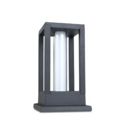 Sobremuro De Exterior LED Fuero Antracita Con Luz Neutra IP54 Wonderlamp