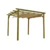 Pérgola De Madera Con Toldo 2,4 X 3 X 3 M 1 Pérgola De Madera Con Toldo 2,4 X 3 X 3 M -Jardín Series Tienda 8436046723733 21c bi