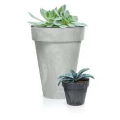 Prosperplast Maceta CUBE BETON EFFECT 29L 400x400x354 Terracota -Jardín Series Tienda 849f32b252e0a832