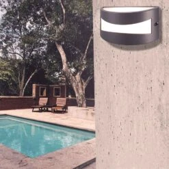 Aplique De Exterior Basic Media Circunferencia Antracita 1xE27 IP54 Wonderlamp -Jardín Series Tienda 8c5dd31547c31835