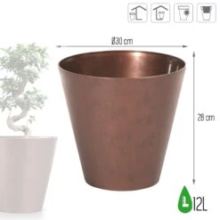 Prosperplast Maceta TUBUS CORTEN 12L 300x300x280 Cobre -Jardín Series Tienda 91c1875450476da3