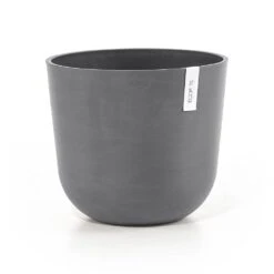 Ecopots Maceta Redonda Oslo 35 Gris - ø 35 X H. 30,5 Cm - 21,7 L